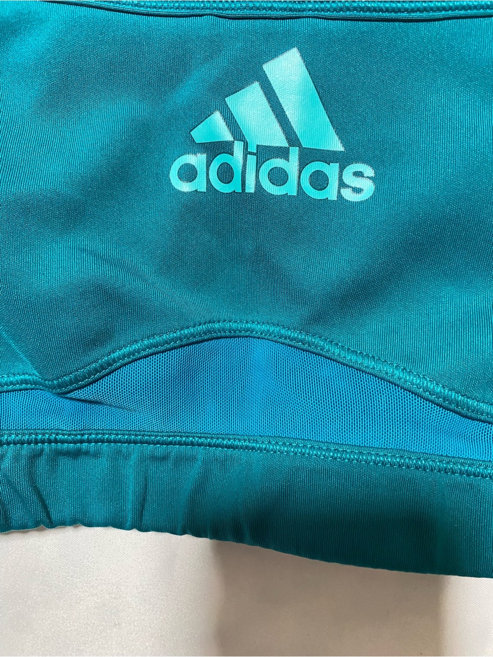 adidas Teal Green Cross-Back Sports Bra - Picture 3 of 5